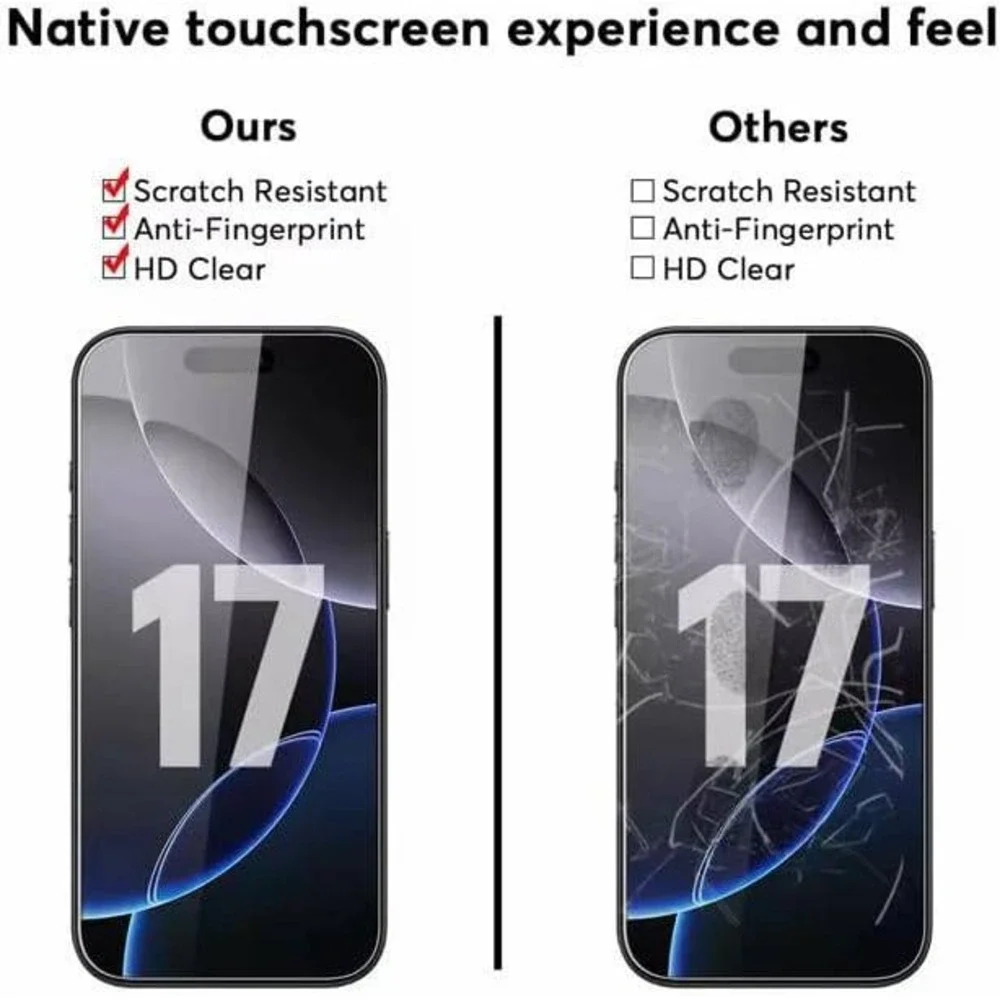 Glass Screen Pro+ Premium Tempered Glass Screen Protector 9H Hardness 3Pk iPhone